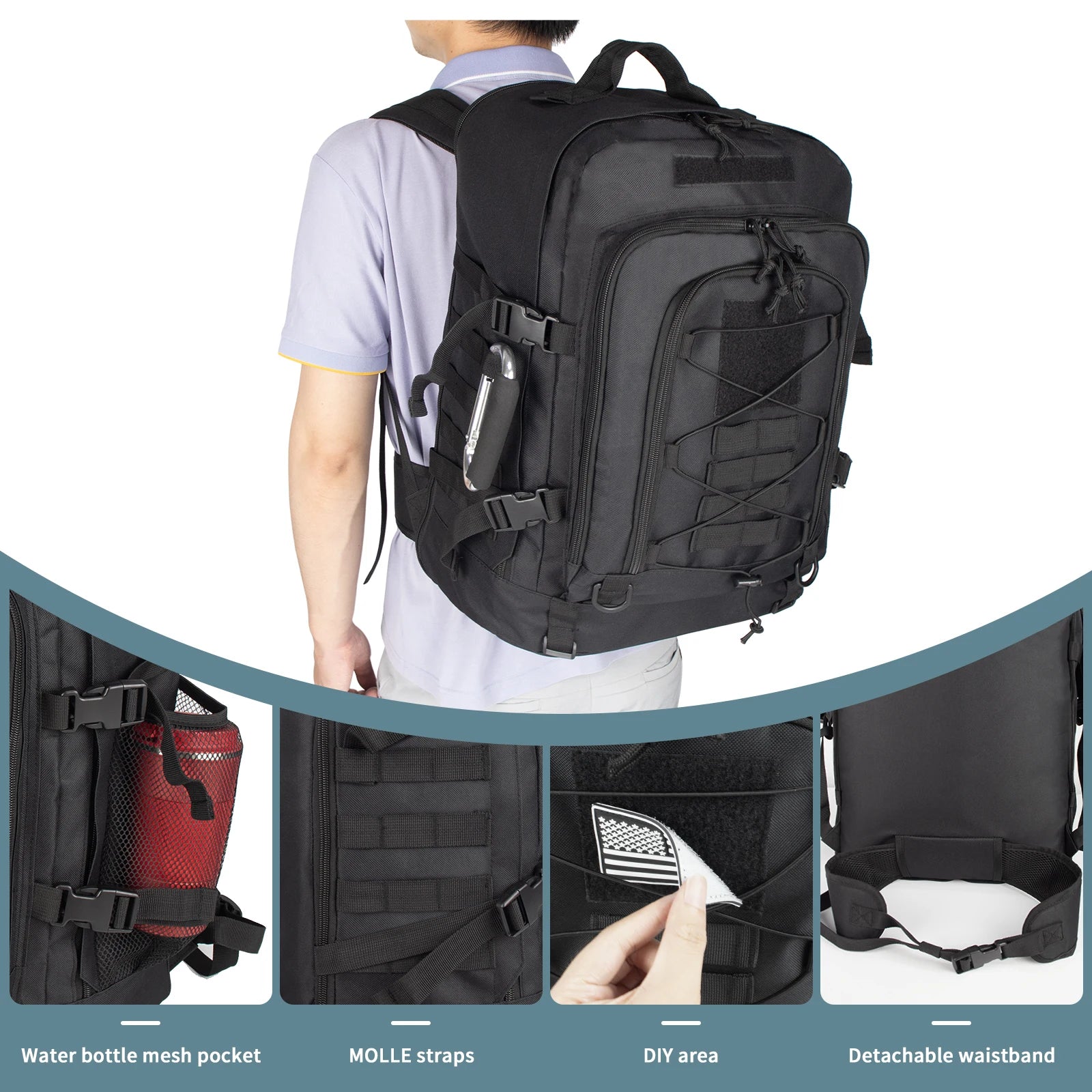 65L Waterproof Travel Duffel Backpack