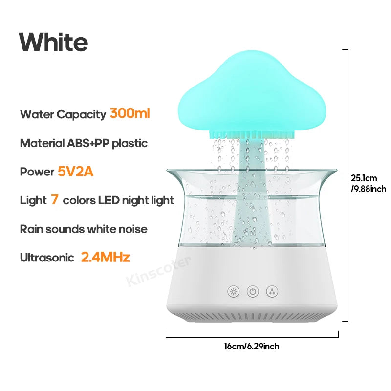 Rain Cloud Aroma Humidifier with Night Light