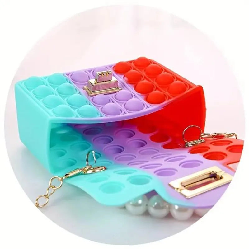 Silicone Love Bubble Pop It Handbag