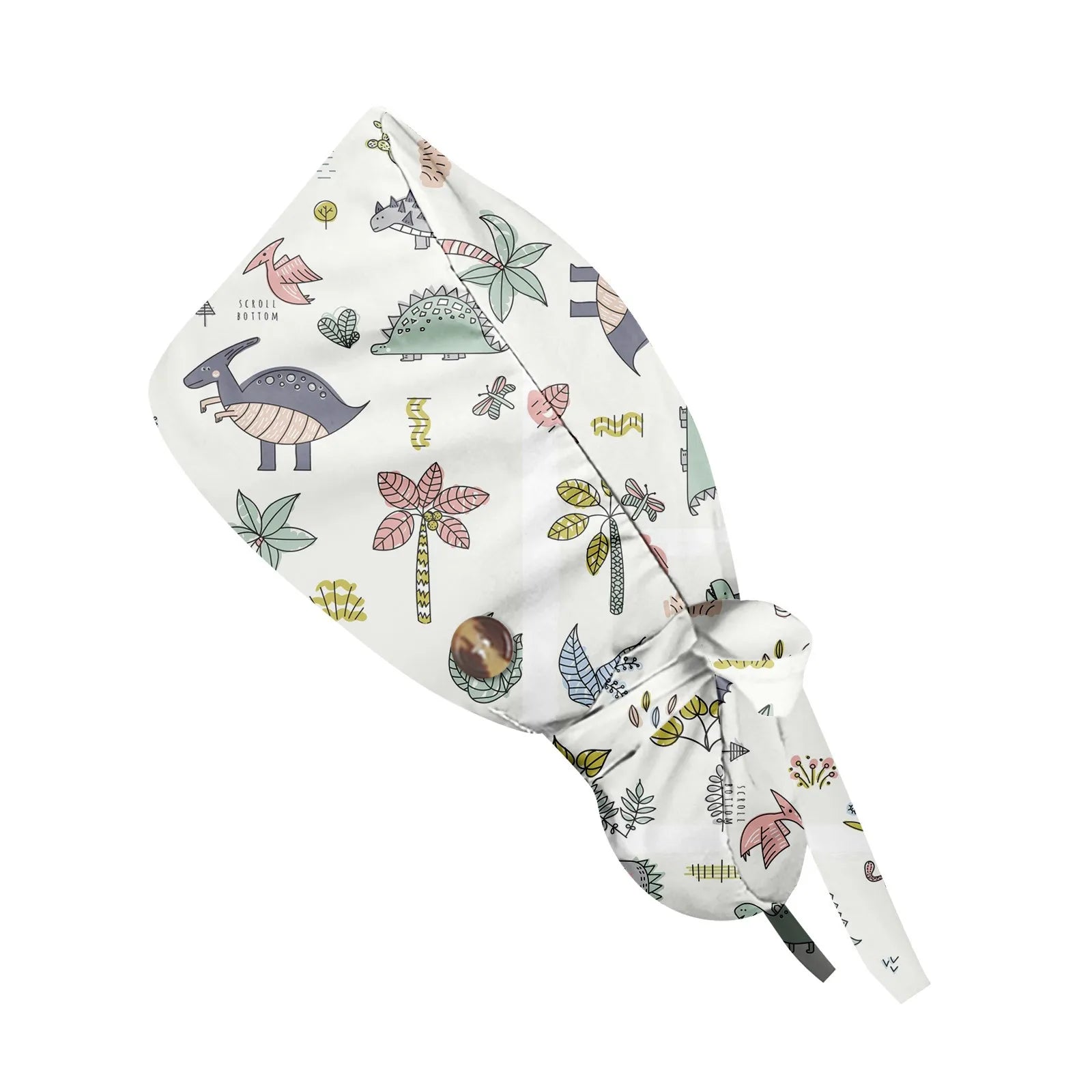 Fashion Cute Little Animals Printed Nurse Hat Casual Women'S Ponytail Hats  Baotou Hat Dustproof Hat Nursing Work Hats