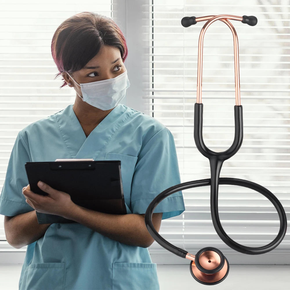 Medical Double sided Stethoscope Medical Equipment Professional Heart Lung Cardiology Double Head Stethoscope Nurse Student Vet