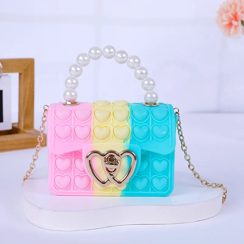 Silicone Love Bubble Pop It Handbag