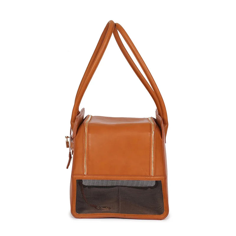 Luxury PU Leather Pet Carrier
