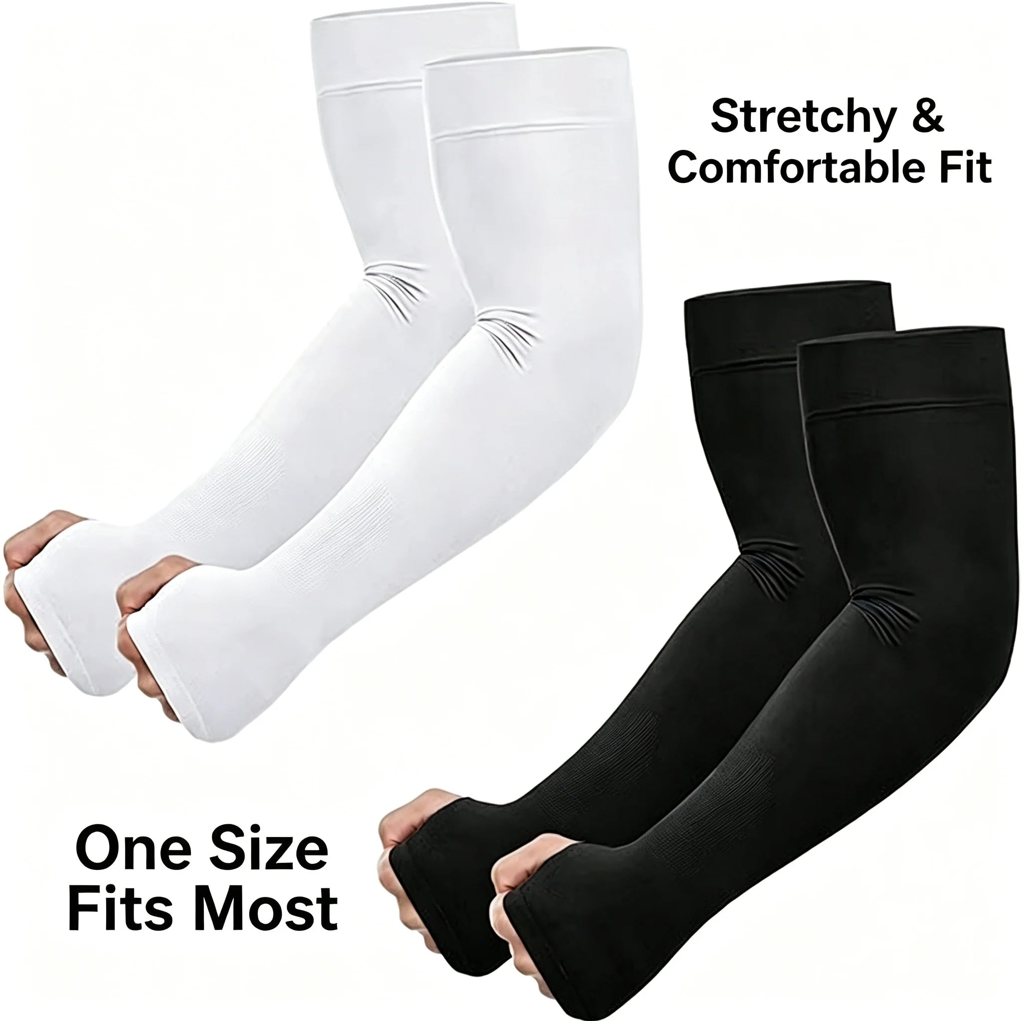 Cooling Ice Sun Sleeves for Arm Breathable UV Protection Arm Sleeves High Elastic Quick Dry Summer Outdoor