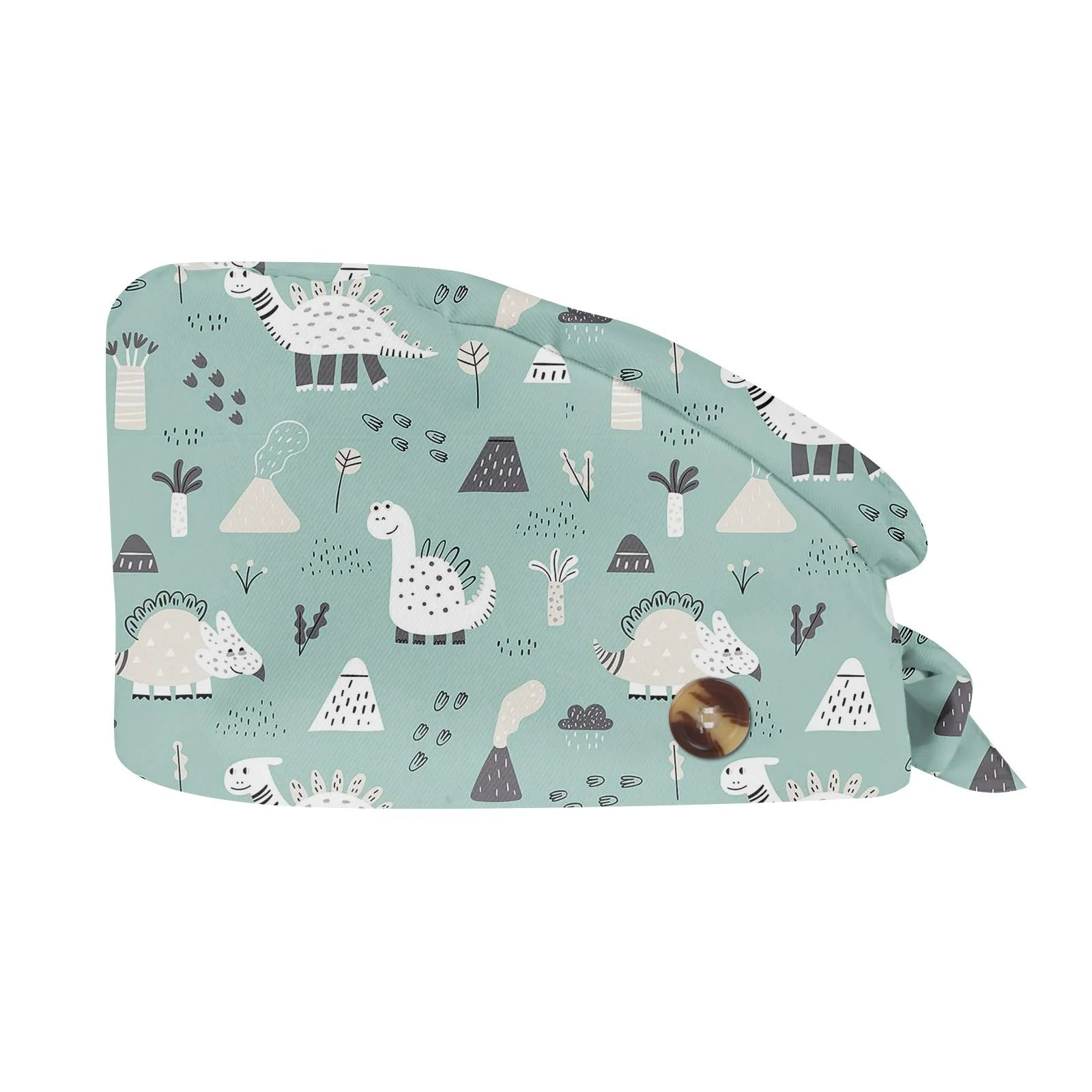 2025 New Fashion Cute Small Animal Print Neutral Frosted Nurse Hat Cotton Nursing Work Hat Casual Cap Dust Cap