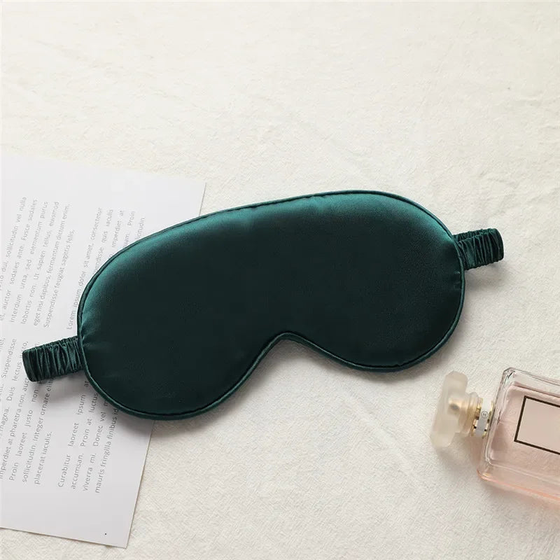 High-end double-sided simulated silk unisex eye mask, shading without eye pressure, elastic travel, lunch break, sleep