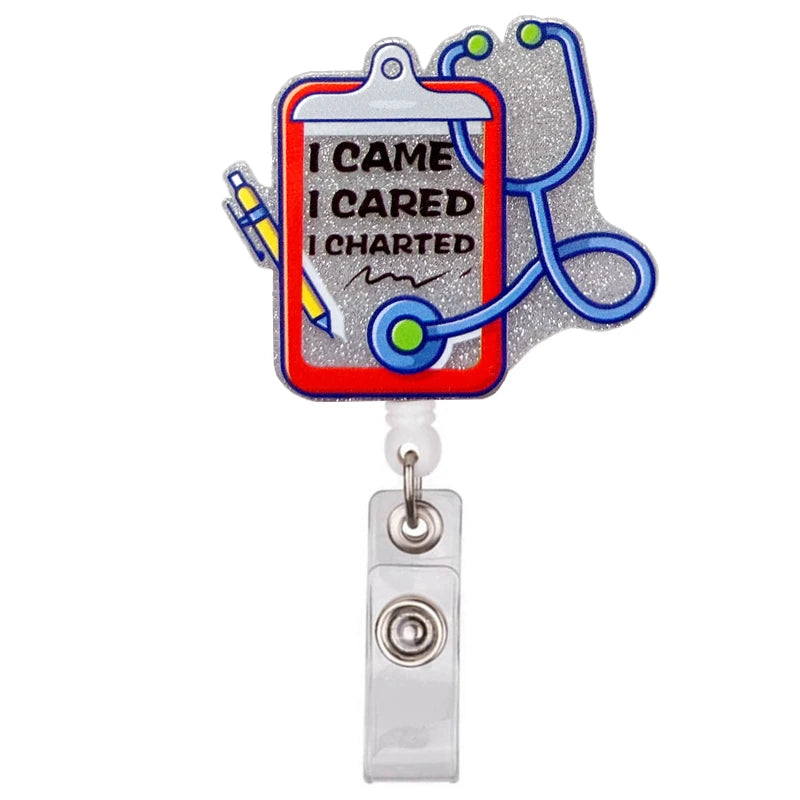 Cartoon PVC Nurse Badge Reel