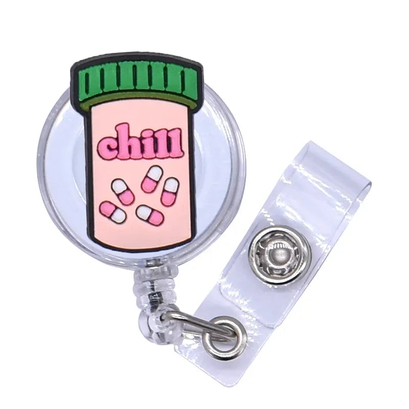 Silicone Retractable Nurse Badge Holder