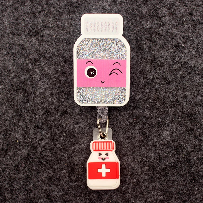 Shiny PVC Nurse Badge Reel
