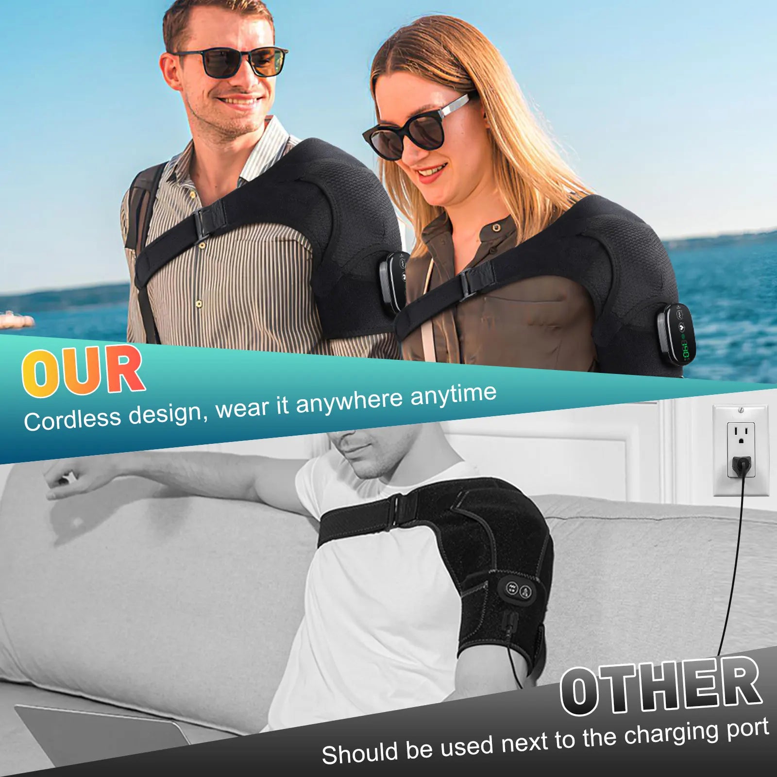 Electric Heating Pad with Vibration Therapy