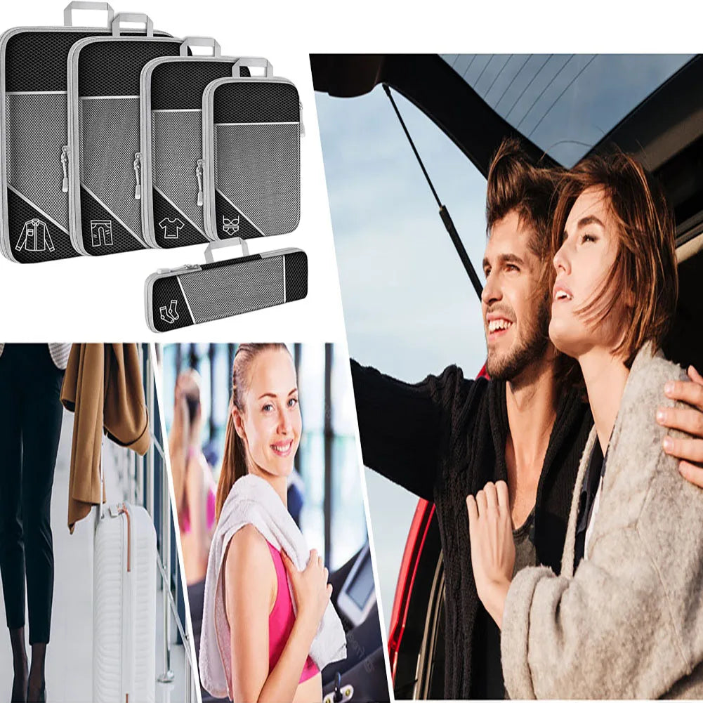 5 Pack Compression Packing Cubes