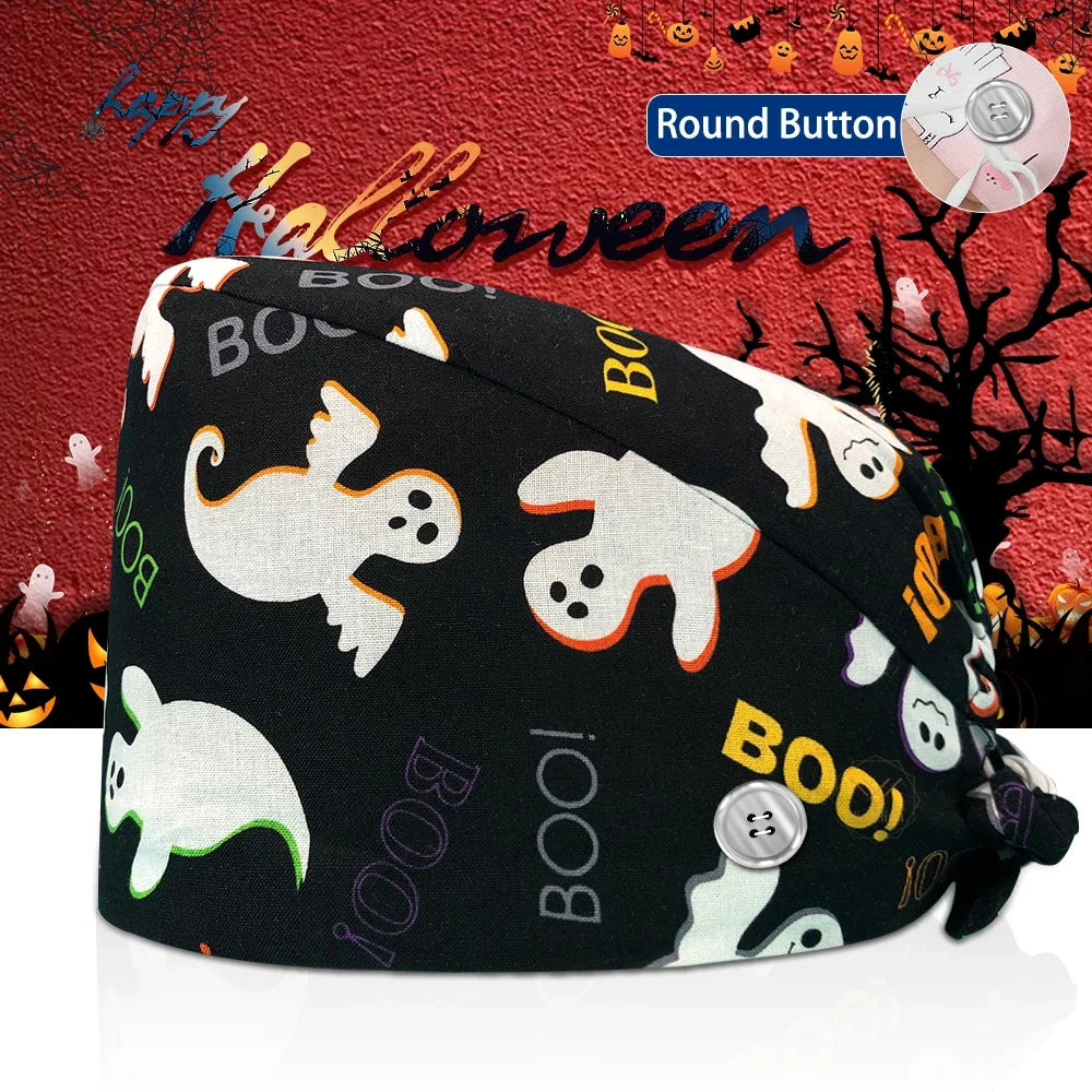 Surgical Skull Printing Scrub Hat