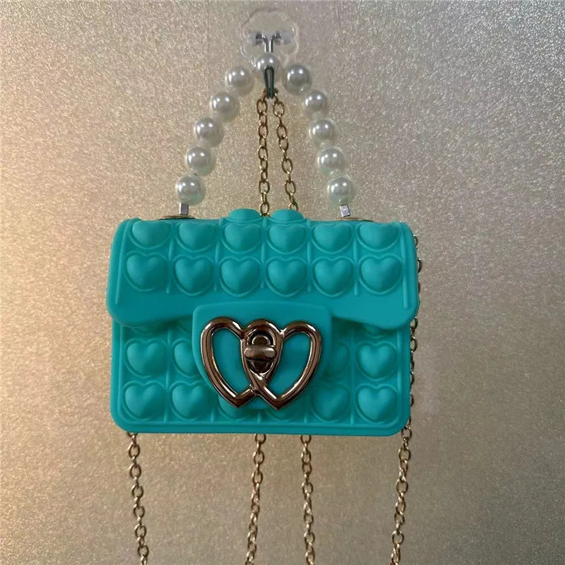 Silicone Love Bubble Pop It Handbag