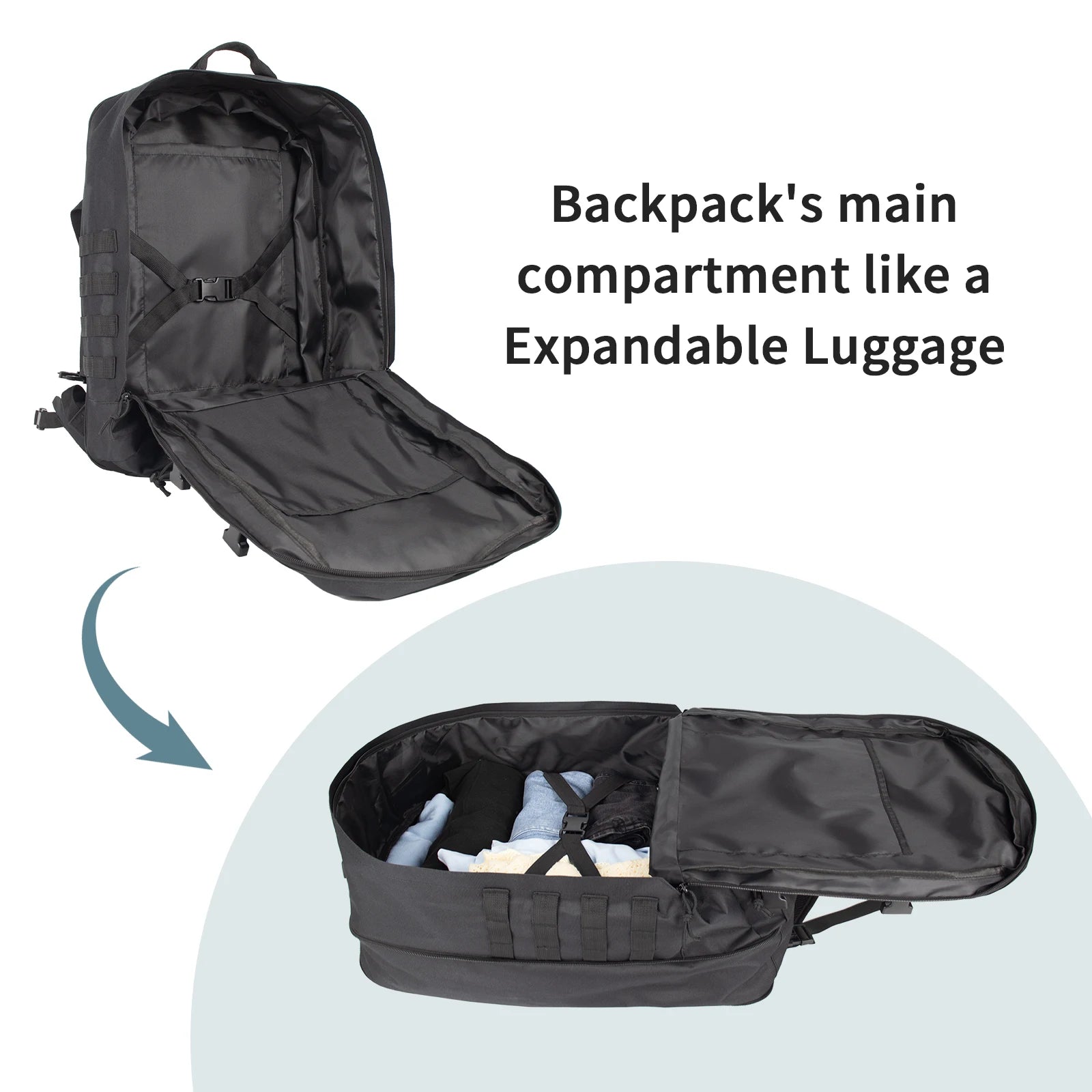 65L Waterproof Travel Duffel Backpack