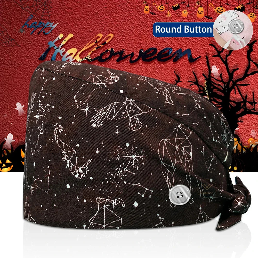 Surgical Skull Printing Scrub Hat