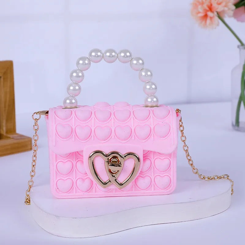 Silicone Love Bubble Pop It Handbag