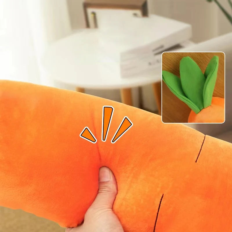 Dog Carrot Plush Chew Toy