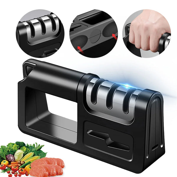Adjustable Four-In-One Stainless Steel Knife Sharpener