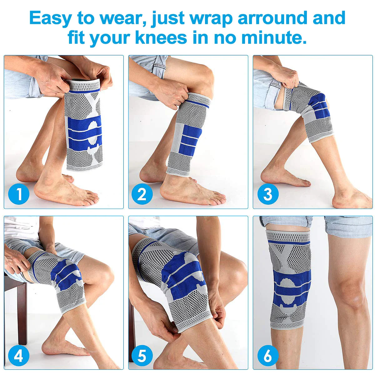 Medical Knee Brace Support Compression Sleeve Joint Recovery Arthritis Pain Relief Running Workout Sports Knee Pad