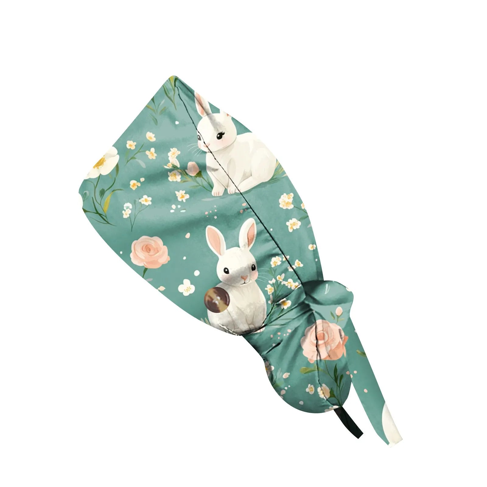 Fashion Easter Printed Nurse Hat Casual Women'S Ponytail Hats Washing Hats Baotou Hat Dustproof Hat Nursing Work Hats