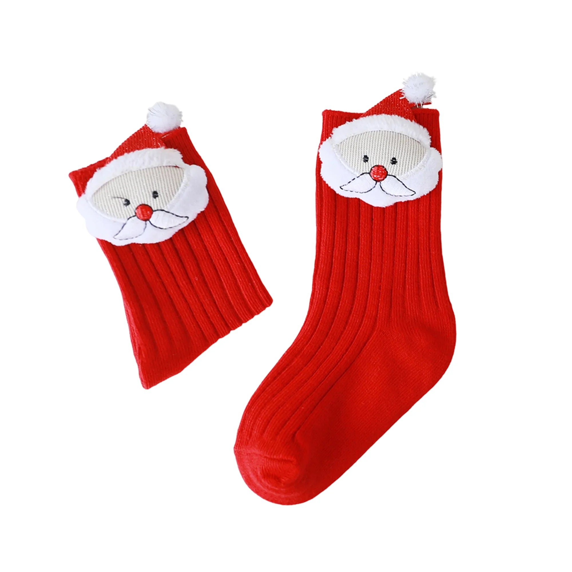 Adorable Reindeer and Snowman Christmas Stockings for Kids Festive Plush Dolls Knit Knee-High Socks Decoration