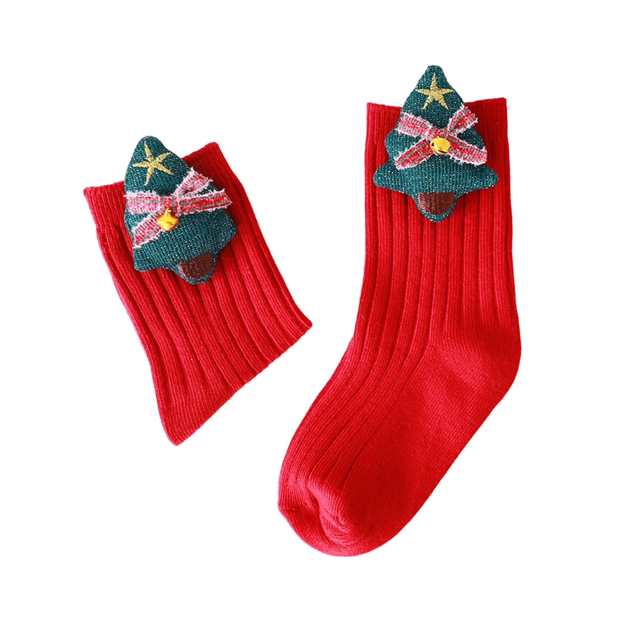 Adorable Reindeer and Snowman Christmas Stockings for Kids Festive Plush Dolls Knit Knee-High Socks Decoration
