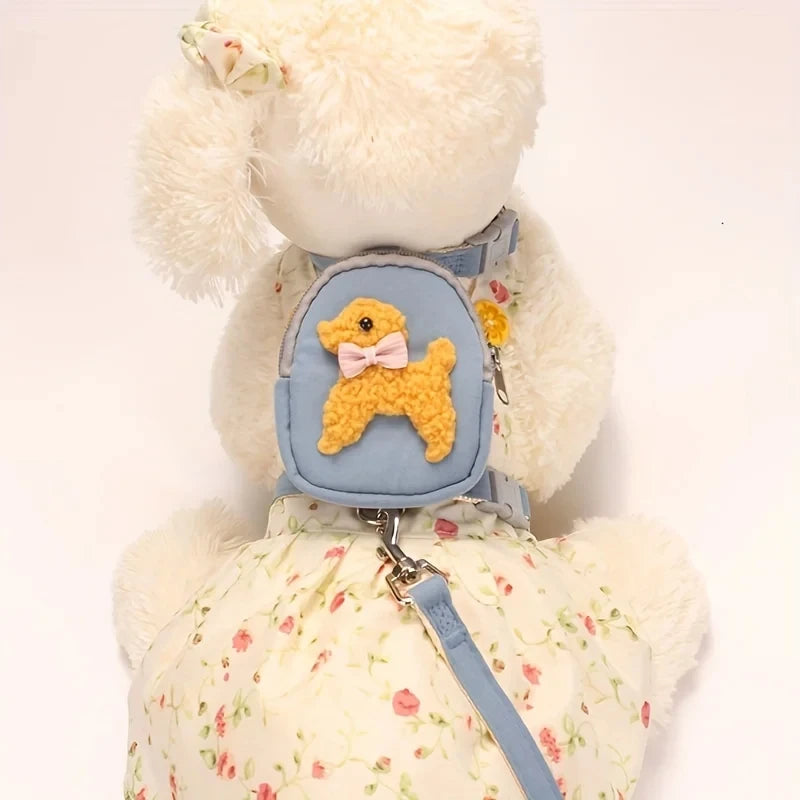 Adjustable Pet Vest with Backpack & Leash