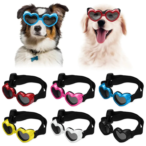 Heart-Shaped Dog Goggles | UV Protection