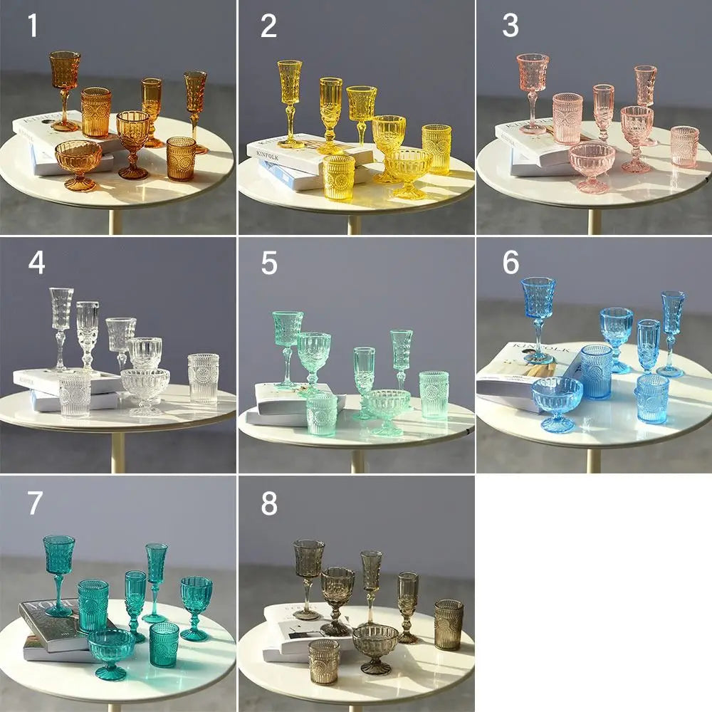 Miniature Dollhouse Wine Glass Set