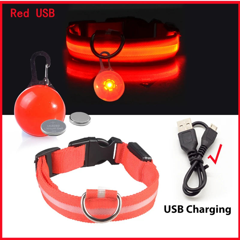 USB Glowing Dog Collar