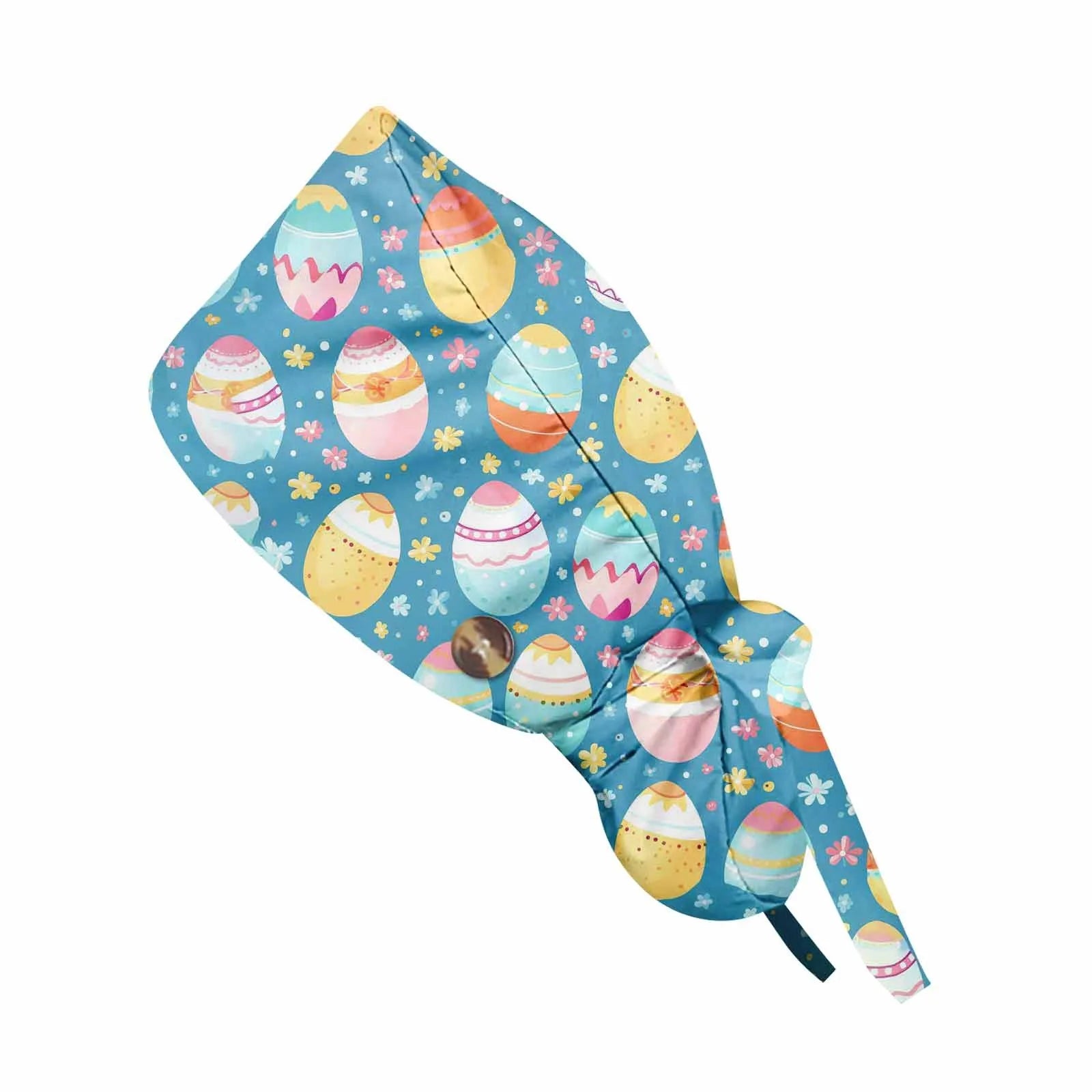 Fashion Easter Printed Nurse Hat Casual Women'S Ponytail Hats Washing Hats Baotou Hat Dustproof Hat Nursing Work Hats