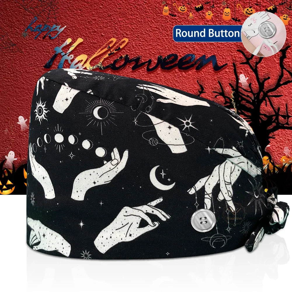 Surgical Skull Printing Scrub Hat