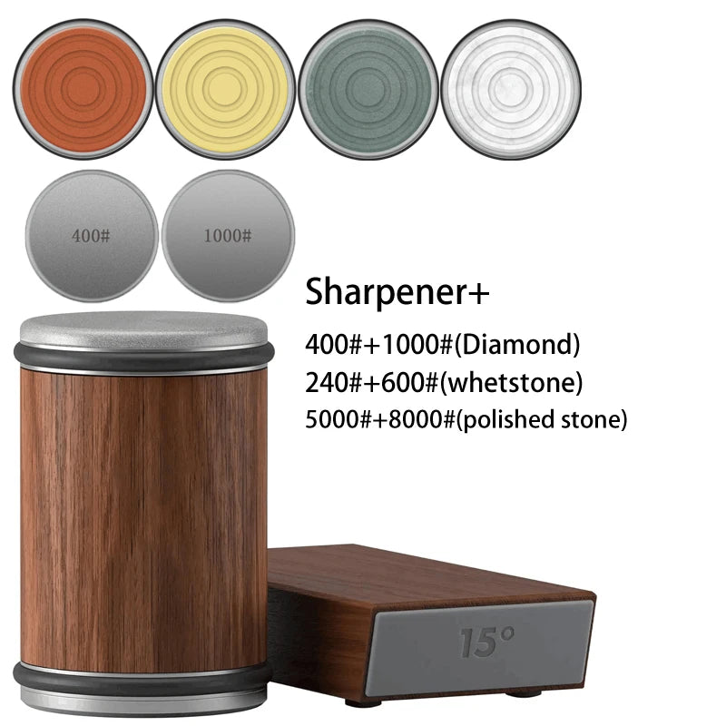 Rolling Knife Sharpener with Magnetic Holder