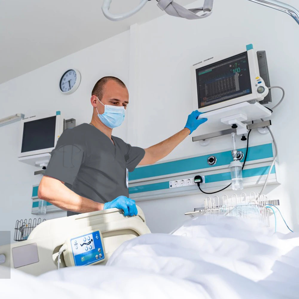 Unisex Medical Nurse Workwear Medical Scrubs Top and Pants Hospital Surgical Work Clothes for Women and Men