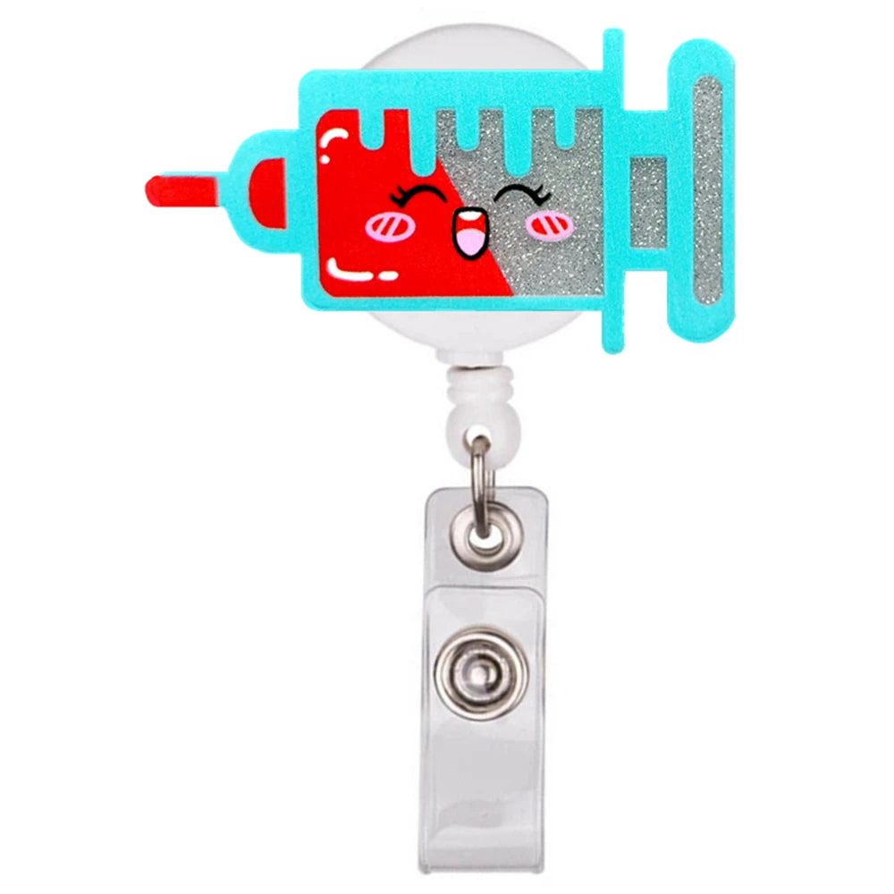 Cartoon PVC Nurse Badge Reel
