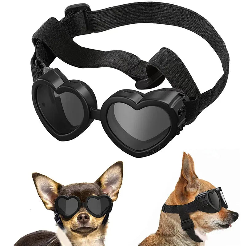 Heart-Shaped Dog Goggles | UV Protection