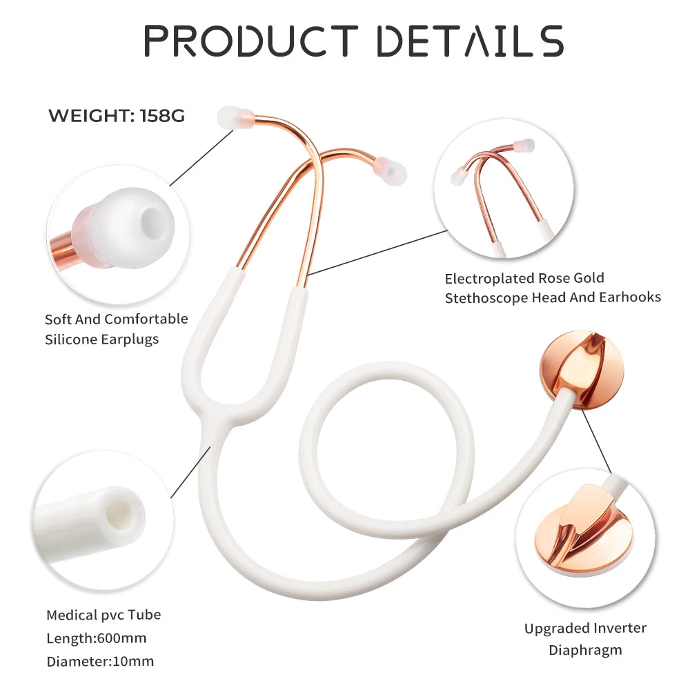 Professional Doctor Medical Stethoscope Heart Lung Cardiology Single Head Stethoscope Nurse Student Vet Medical Equipment Device