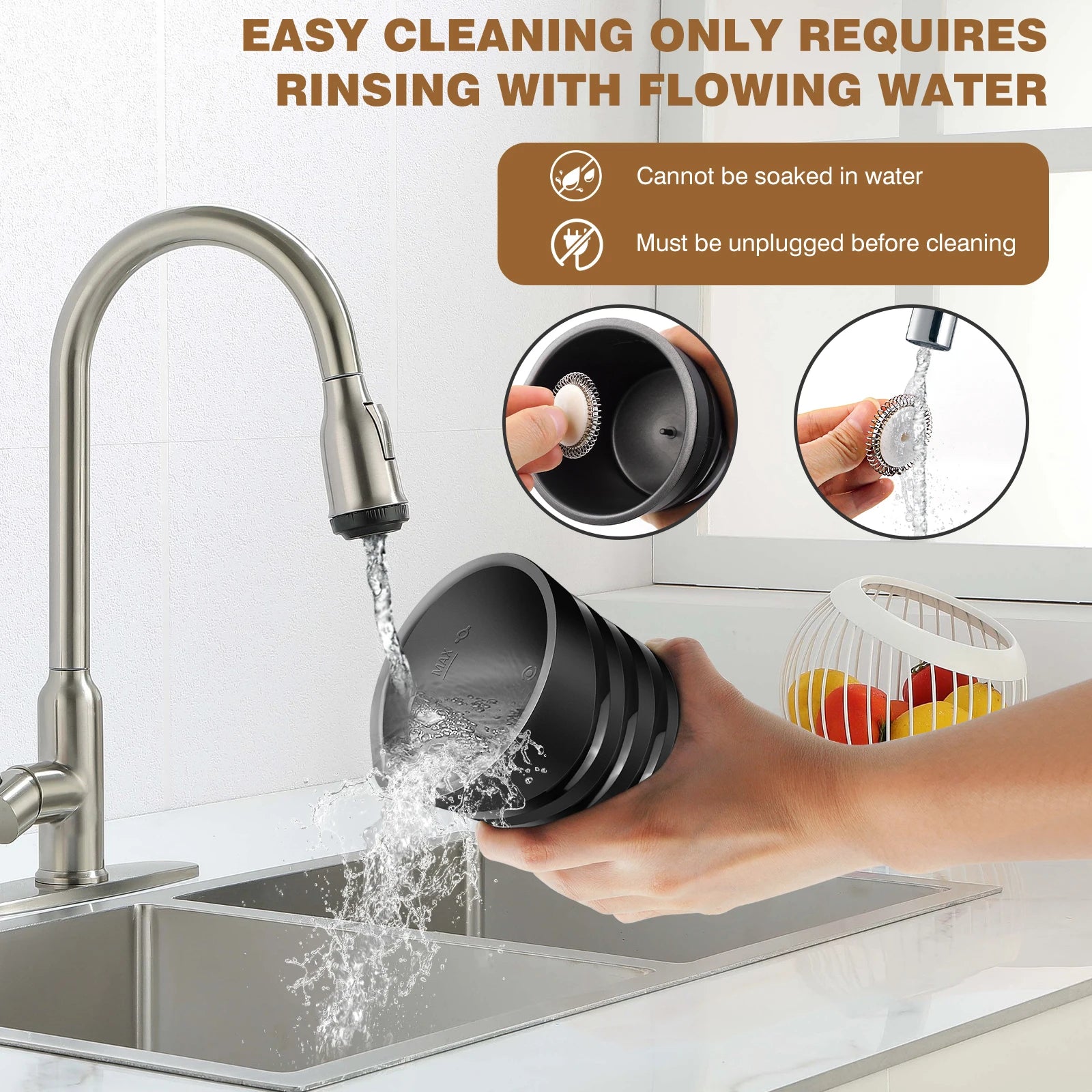 BRIEFNESS 4-in-1 Electric Milk Frother