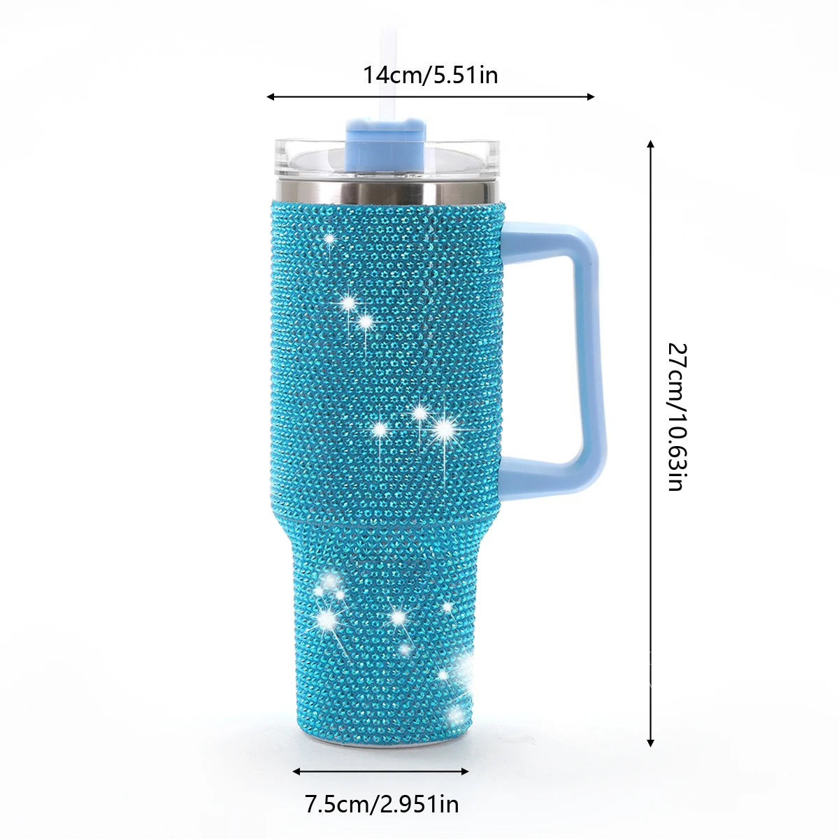 Sparkling Studded 40oz Insulated Tumbler