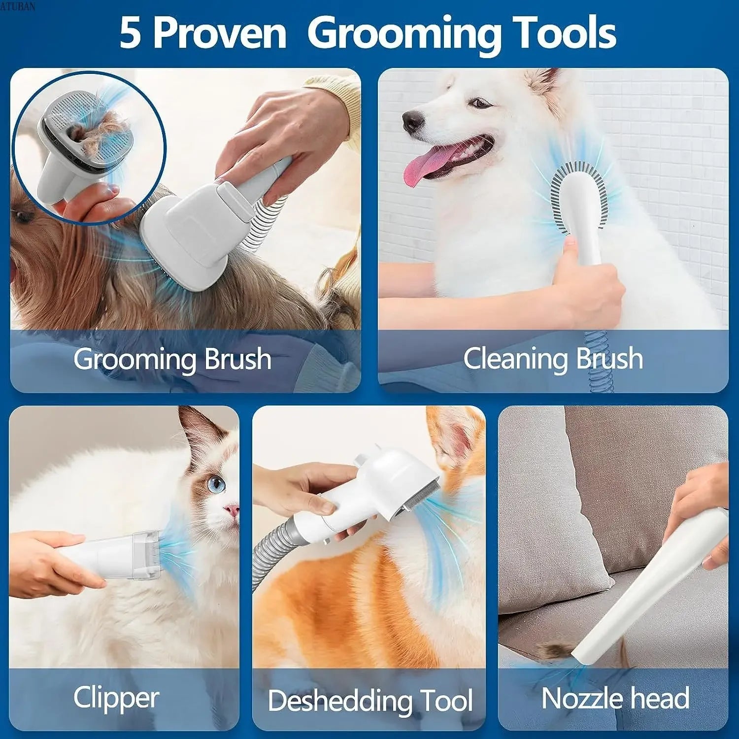 Dog Grooming Vacuum Pet Hair Cleaner