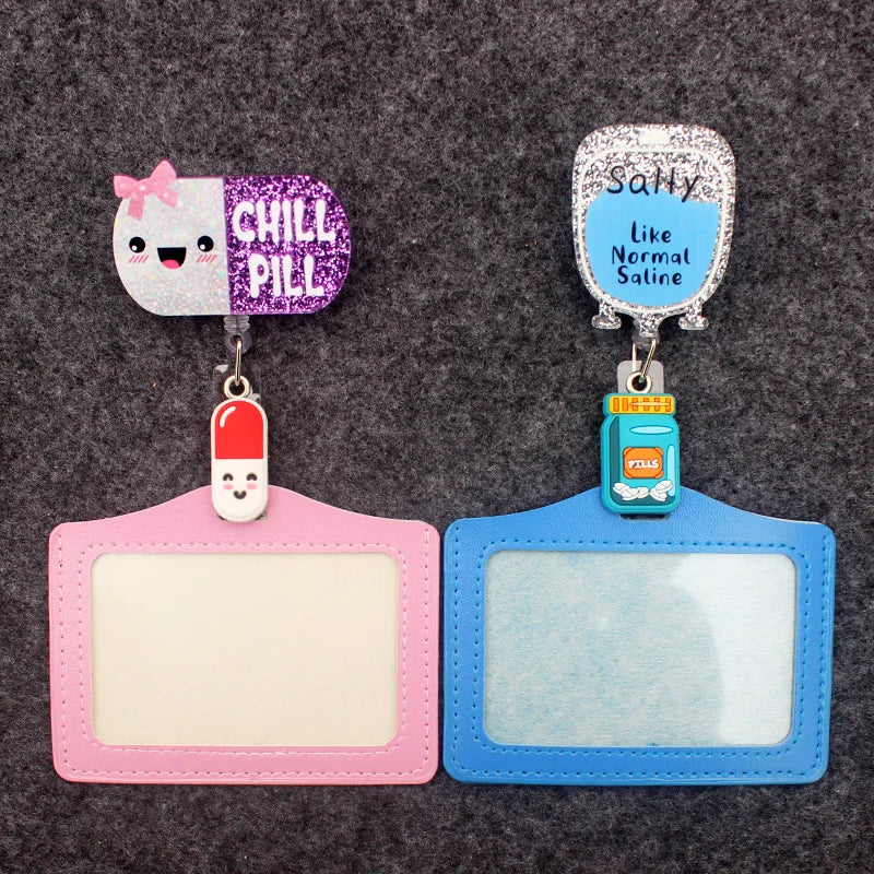 Shiny PVC Nurse Badge Reel