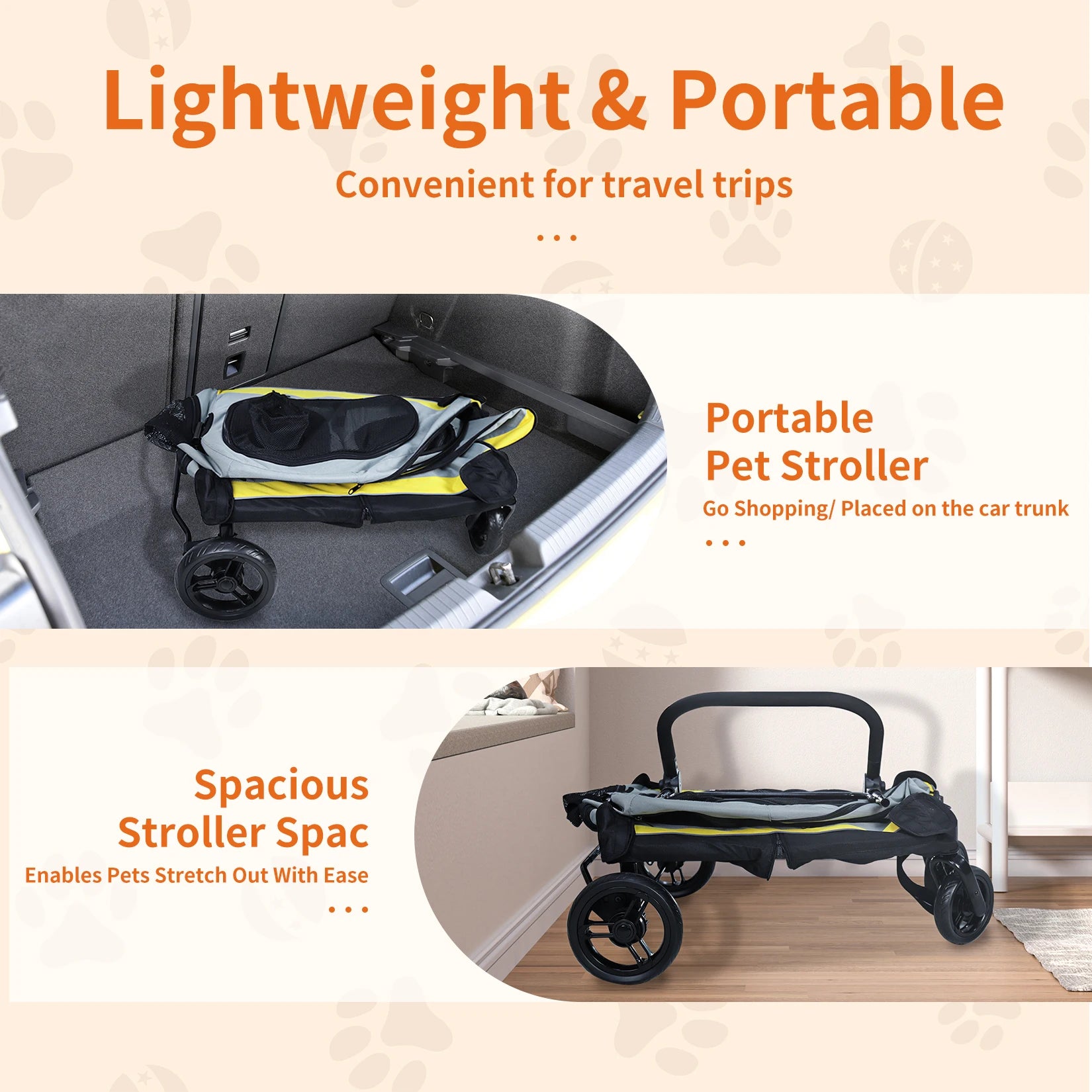 2-in-1 Dog Stroller Carrier