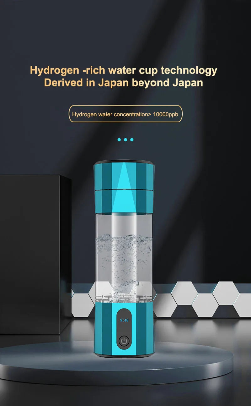 6000 PPB High Concentration of  Hydrogen Water Generator Bottle SPE&PEM TYpe Charge Akaline Water Ionizer