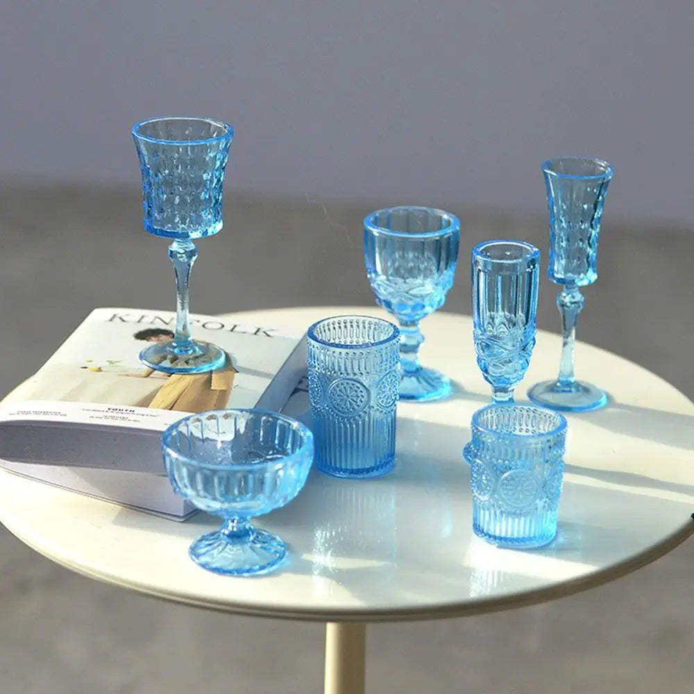 Miniature Dollhouse Wine Glass Set