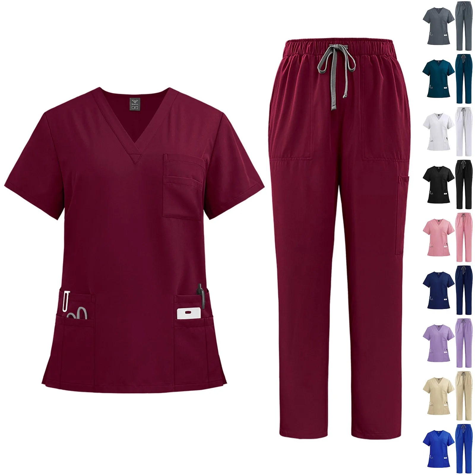 2 Piece Medical Nurse Uniform Workwear Medical Scrubs Set