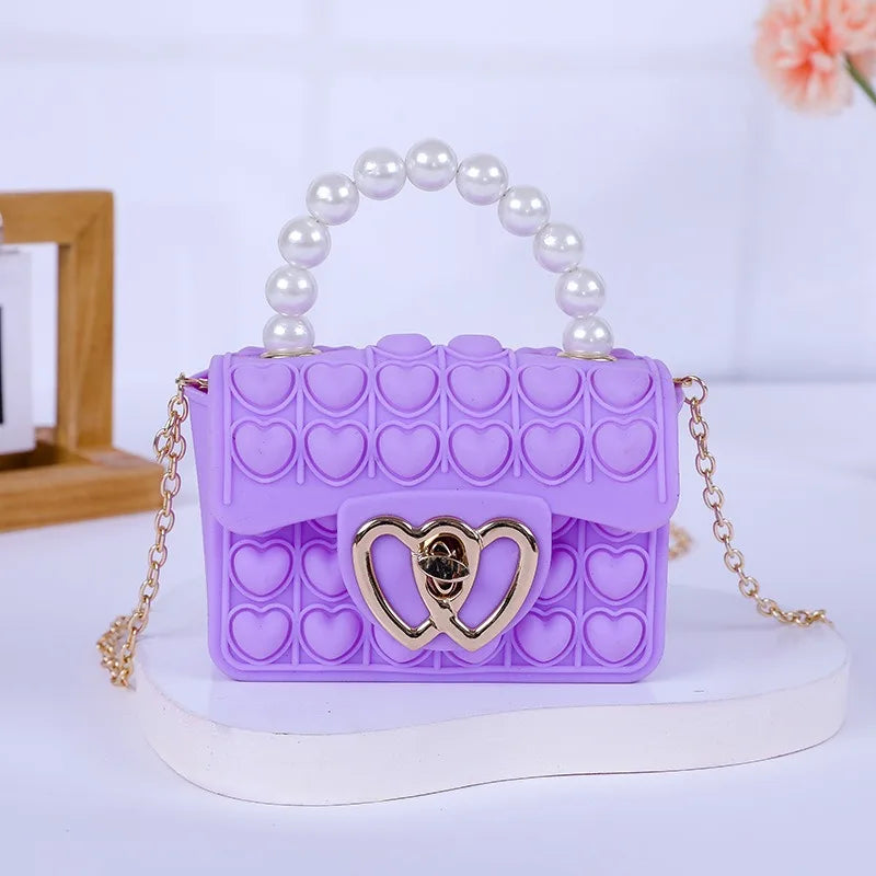 Silicone Love Bubble Pop It Handbag