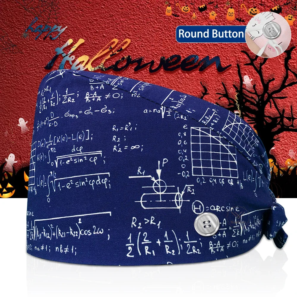 Surgical Skull Printing Scrub Hat