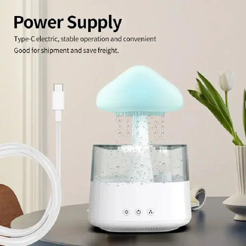 Cloud & Raindrop LED Aromatherapy Humidifier